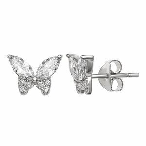 Primrose Cubic Zirconia Butterfly Stud Earrings
